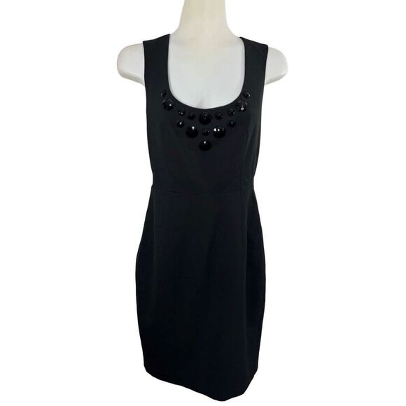 Express Black Sleeveless Cocktail Dress Size 4 Party Date Night LBD Jeweled - Picture 1 of 11